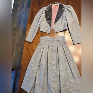 David Charles Wool Girls Skirt and jacket set